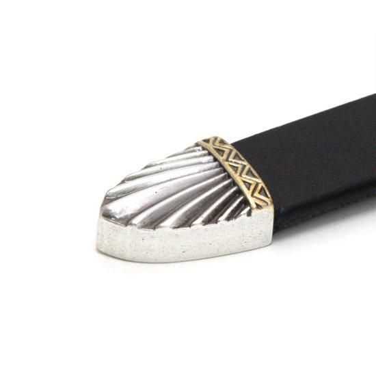 ✨美品✨モンブラン　シャイニーステンレススティールピンバックル　レザー　黒 MOONSHINE LEATHER｜Del Rio Buckle ブラック