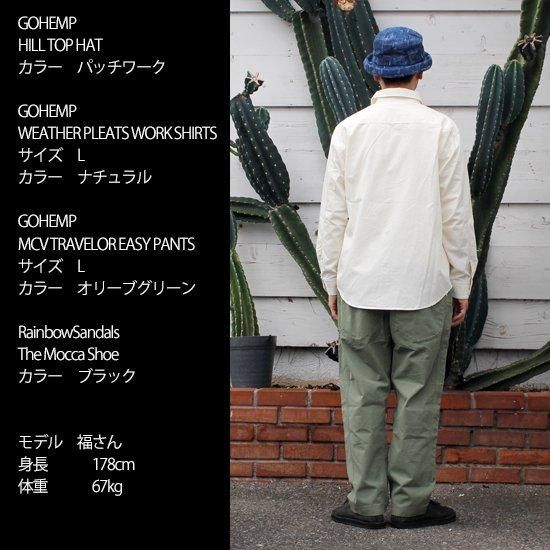 GOHEMP ゴーヘンプ｜WEATHER PLEATS WORK ON SHIRTS (ナチュラル