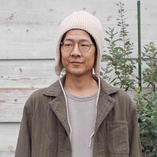 ROTOTO ロトト｜EAR FLAP BEANIE (ブラック)(耳当て付きビーニー)