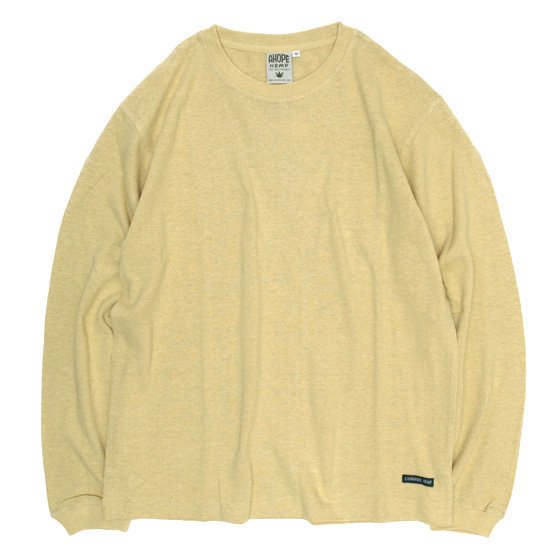 A HOPE HEMP アホープヘンプ｜Regular L/S Tee (オーツ)(ロンT ヘンプコットン)