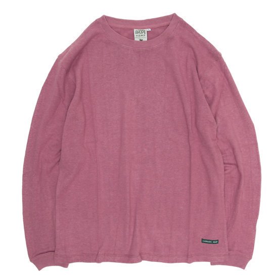 A HOPE HEMP アホープヘンプ｜Regular L/S Tee (スカーレット)(ロンT ヘンプコットン)