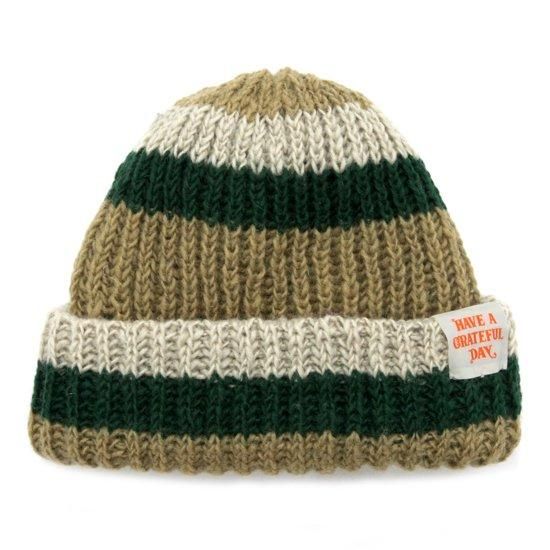 HAVE A GRATEFUL DAY ハブアグレイトフルデイ｜KNIT CAP (グレイ