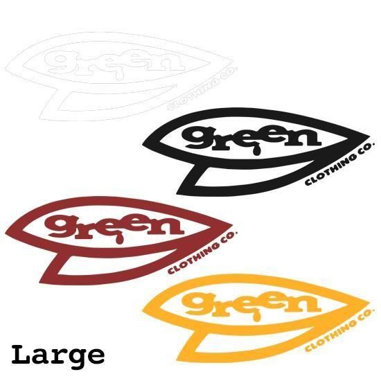 【GREEN CLOTHING グリーンクロージング】LEAF STICKER L リーフ ステッカー Ｌ (屋外対応素材)
