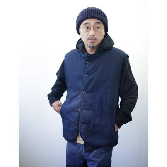 remilla レミーラ｜ハントボアベスト (インディゴ)(装いに変化を加えて