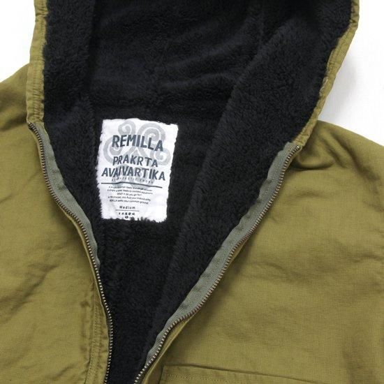 remilla レミーラ｜シャンブレーボアフード (サンドキャメル)(着