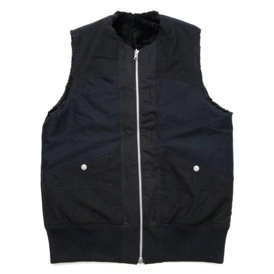 Nasngwam ナスングワム｜POLER VEST (ブラック M)(リバーシブル ボアベスト)の商品画像1枚目