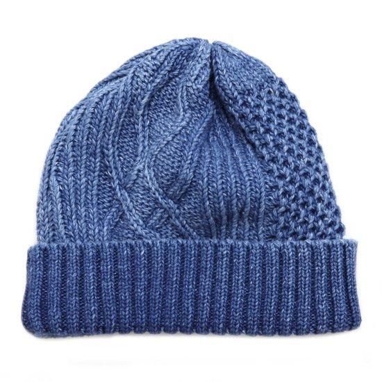 ROTOTO ロトト｜ARAN CABLE INDIGO WATCH CAP (ライトデニム