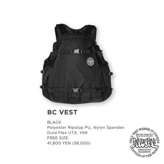25-26予約商品】RAIN OR SHINE レインオアシャイン｜BC VEST