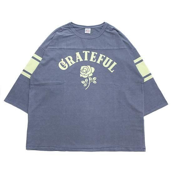 HAVE A GRATEFUL DAY ハブアグレイトフルデイ｜FOOTBALL T-SHIRT (ネイビー)(プリントフットボールTシャツ)