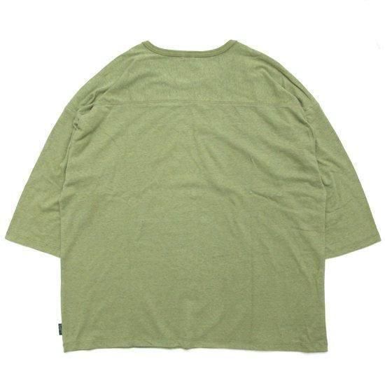 GOHEMP ゴーヘンプ｜WIDE FOOTBALL TEE (グリーンティー)(ワイドフットボール 七分袖Tシャツ)の2枚目の画像