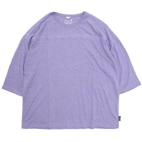 GOHEMP ゴーヘンプ｜WIDE FOOTBALL TEE (ラベンダー)(ワイドフットボール 七分袖Tシャツ)