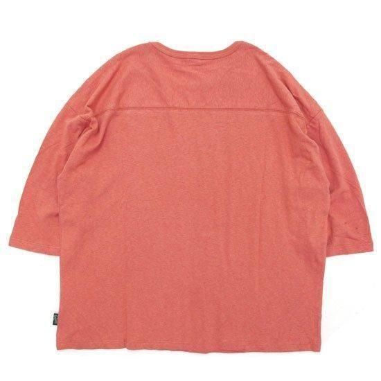 GOHEMP ゴーヘンプ｜WIDE FOOTBALL TEE (ピーチエコー)(ワイドフットボール 七分袖Tシャツ)の2枚目の画像