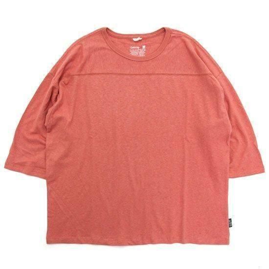 GOHEMP ゴーヘンプ｜WIDE FOOTBALL TEE (ピーチエコー)(ワイドフットボール 七分袖Tシャツ)