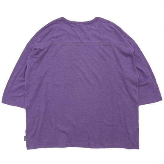 GOHEMP ゴーヘンプ｜WIDE FOOTBALL TEE (ウルトラバイオレット)(ワイドフットボール 七分袖Tシャツ)の2枚目の画像