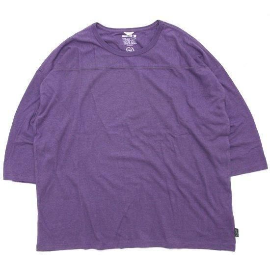 GOHEMP ゴーヘンプ｜WIDE FOOTBALL TEE (ウルトラバイオレット)(ワイドフットボール 七分袖Tシャツ)