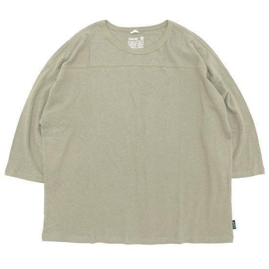 GOHEMP ゴーヘンプ｜WIDE FOOTBALL TEE (サンドストーン)(ワイドフットボール 七分袖Tシャツ)