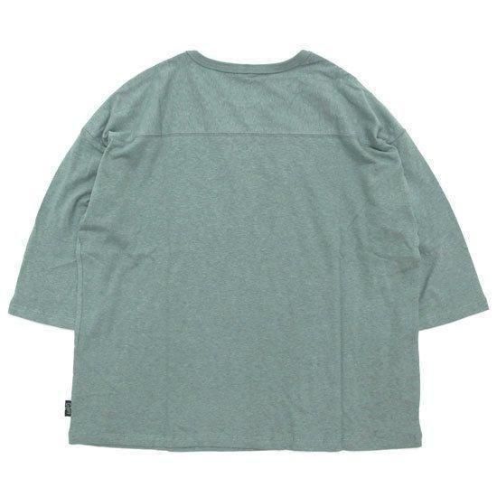 GOHEMP ゴーヘンプ｜WIDE FOOTBALL TEE (フェアグリーン)(ワイドフットボール 七分袖Tシャツ)の2枚目の画像