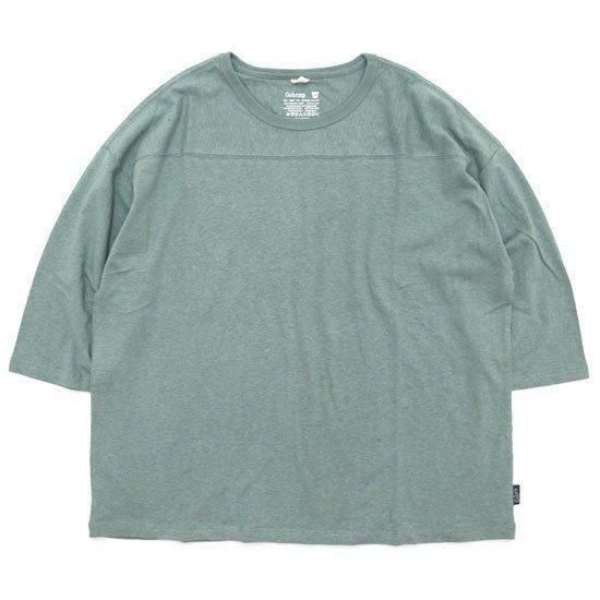 GOHEMP ゴーヘンプ｜WIDE FOOTBALL TEE (フェアグリーン)(ワイドフットボール 七分袖Tシャツ)