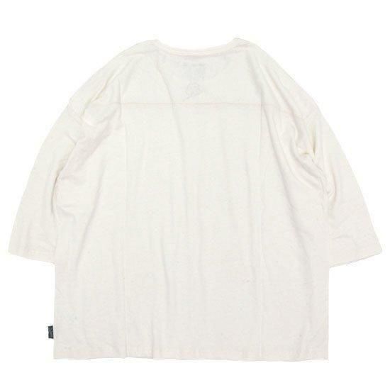 GOHEMP ゴーヘンプ｜WIDE FOOTBALL TEE (ナチュラル)(ワイドフットボール 七分袖Tシャツ)の2枚目の画像