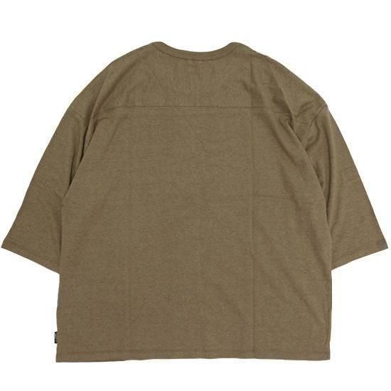 GOHEMP ゴーヘンプ｜WIDE FOOTBALL TEE (サドルブラウン)(ワイドフットボール 七分袖Tシャツ)の2枚目の画像