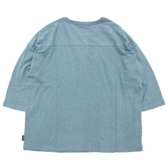 GOHEMP ゴーヘンプ｜WIDE FOOTBALL TEE (パシフィックブルー)(ワイドフットボール 七分袖Tシャツ)の2枚目の画像