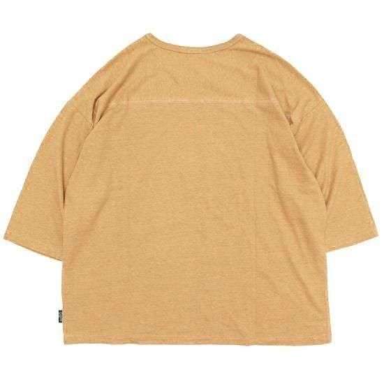 GOHEMP ゴーヘンプ｜WIDE FOOTBALL TEE (ハニーイエロー)(ワイドフットボール 七分袖Tシャツ)の2枚目の画像