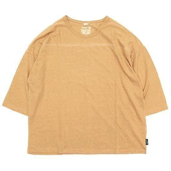 GOHEMP ゴーヘンプ｜WIDE FOOTBALL TEE (ハニーイエロー)(ワイドフットボール 七分袖Tシャツ)