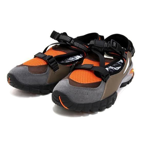 【美品】PARKLIFE yuers ソックオンサンダル　スニーカー サンダル yuers ユアーズ｜PARKLIFE (オレンジ×ブラウン)(スニーカーサンダル)