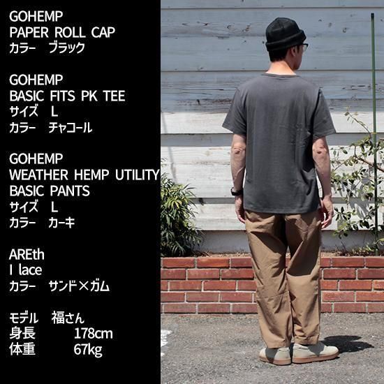 GOHEMP ゴーヘンプ｜10oz JERSEY BASIC FITS PK TEE (シー
