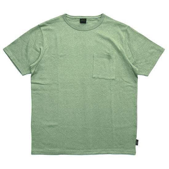 GOHEMP ゴーヘンプ｜10oz JERSEY BASIC FITS PK TEE (シーグリーン)(やや厚手のポケットTシャツ)