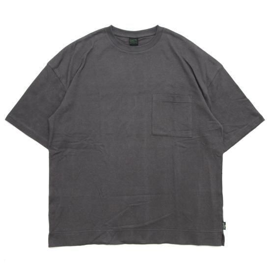 GOHEMP ゴーヘンプ｜10oz JERSEY WIDE SLIT TEE (チャコール)(ワイドシルエットTEE)