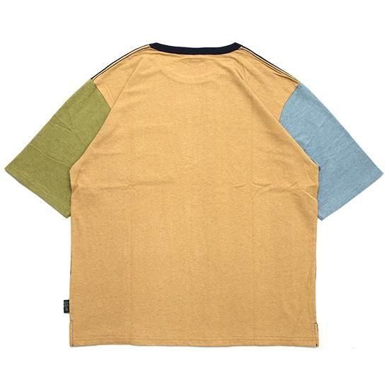 GOHEMP ゴーヘンプ｜HALF SLEEVE WIDE FITS TEE (マリンネイビー)(マルチカラー 五分袖Tシャツ)の2枚目の画像