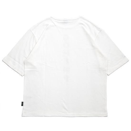 GOHEMP ゴーヘンプ｜VERTICAL LOGO H/SL WIDE FITS TEE (ナチュラル)(縦ロゴプリントの五分袖Tシャツ)の2枚目の画像