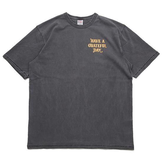 HAVE A GRATEFUL DAY ハブアグレイトフルデイ｜T-SHIRT -SMOKE (ブラック)(バックプリントTシャツ)