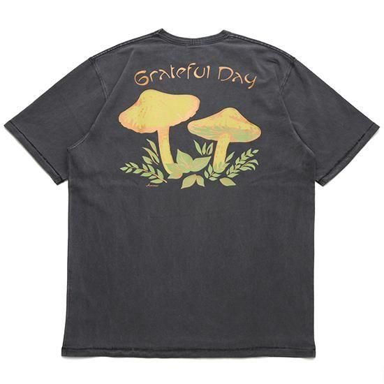 HAVE A GRATEFUL DAY ハブアグレイトフルデイ｜T-SHIRT -MUSHROOM (ブラック)(バックプリントTシャツ)の2枚目の画像