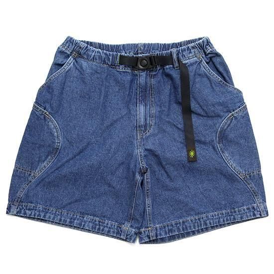 GOHEMP ゴーヘンプ｜7.5oz DENIM EXPLORER HYBRID SHORTS (ユーズドウォッシュ)(ショートパンツ)