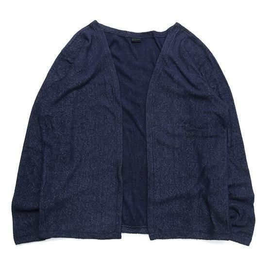 GOHEMP ゴーヘンプ｜別注 PILE CARDIGAN (マリンネイビー)(サラッと着れる羽織り物)