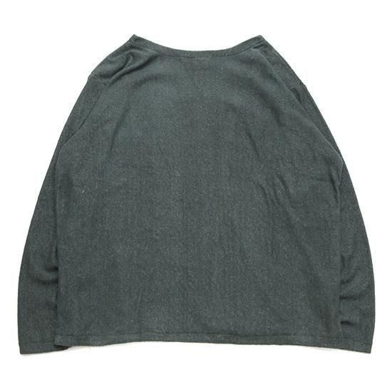 GOHEMP ゴーヘンプ｜別注 PILE CARDIGAN (グリニッシュグレイ)(サラッと着れる羽織り物)の2枚目の画像