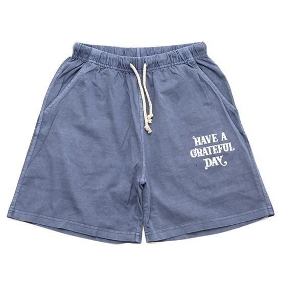 HAVE A GRATEFUL DAY ハブアグレイトフルデイ｜FLOWERS EASY SHORTS (ネイビー)(プリントショートパンツ)の商品画像1枚目
