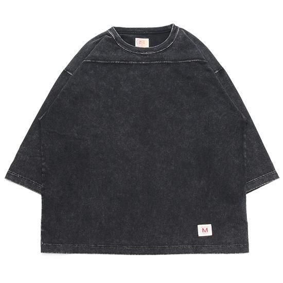 IMPRESTORE インプレストア｜Football half sleeve (フェードブラック)(なんかカッコいいヴィンテージ感抜群のフットボールT)の商品画像1枚目