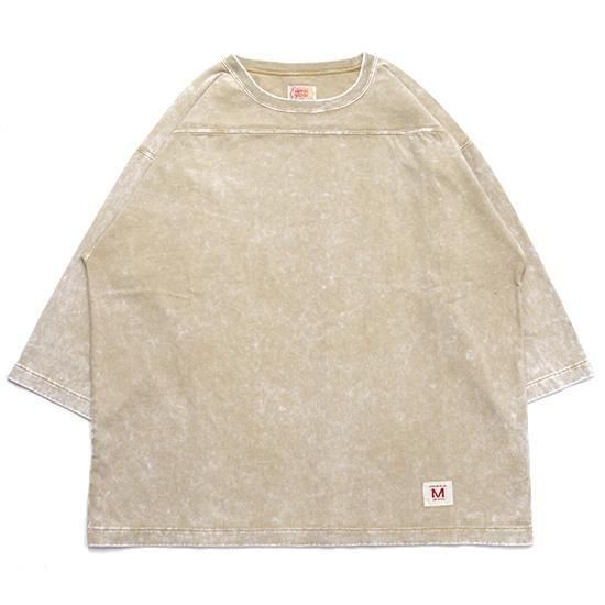 IMPRESTORE インプレストア｜Football half sleeve (フェードアイボリー)(なんかカッコいいヴィンテージ感抜群のフットボールT)