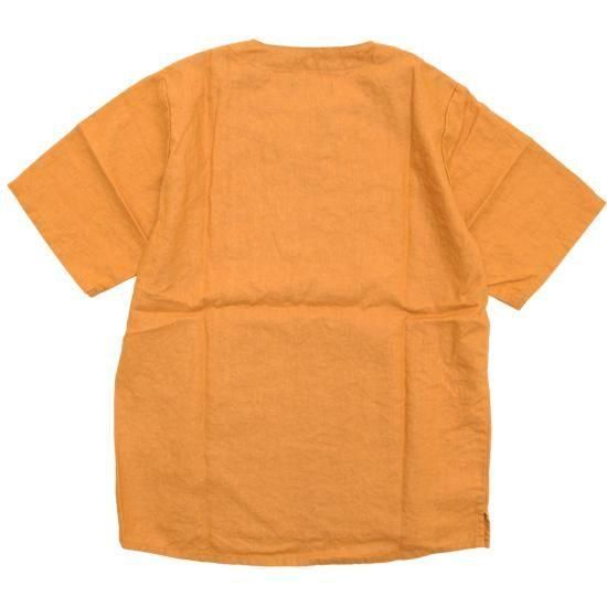 Nasngwam ナスングワム｜LIBERTY SHIRTS (オレンジ)(リネンで涼しい半袖シャツ)の2枚目の画像
