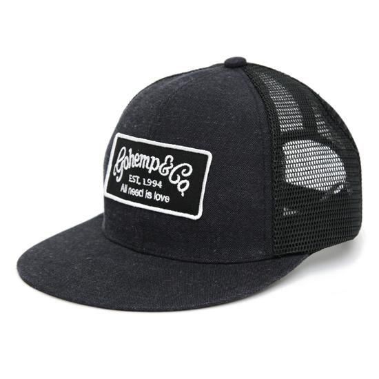 GOHEMP ゴーヘンプ｜gohemp&Co. MESH CAP (ブラック)(メッシュキャップ)