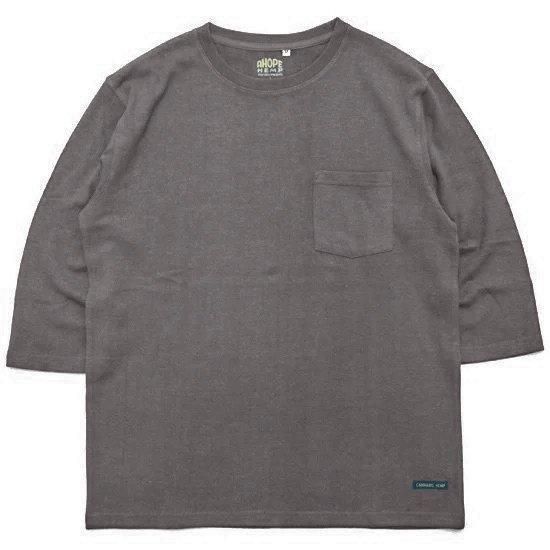 A HOPE HEMP アホープヘンプ｜Set in POCKET 3/4 Tee (ソイル)(ポケット 七分袖Tシャツ)