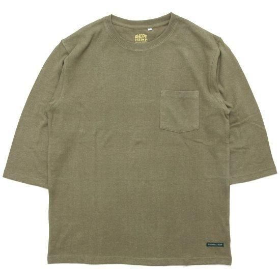 A HOPE HEMP アホープヘンプ｜Set in POCKET 3/4 Tee (ラットセージ)(ポケット 七分袖Tシャツ)の商品画像1枚目