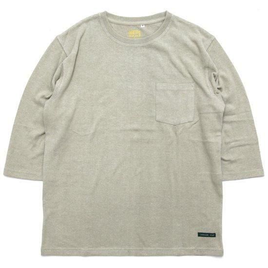 A HOPE HEMP アホープヘンプ｜Set in POCKET 3/4 Tee (サンド)(ポケット 七分袖Tシャツ)の商品画像1枚目