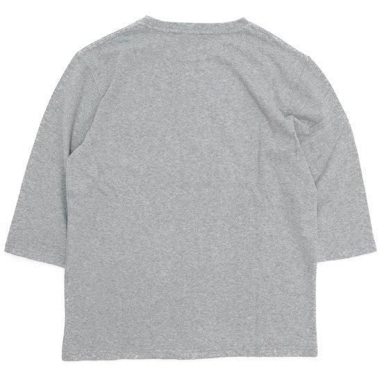 A HOPE HEMP アホープヘンプ｜Set in POCKET 3/4 Tee (アッシュドグレイ)(ポケット 七分袖Tシャツ)の2枚目の画像