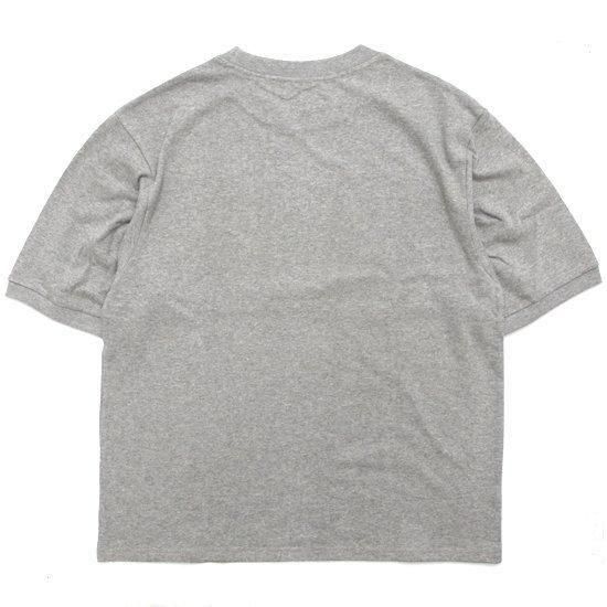 A HOPE HEMP アホープヘンプ｜S/S Trim Big Tee (アッシュドグレイ)(ゆったり 長め袖Tシャツ)の2枚目の画像