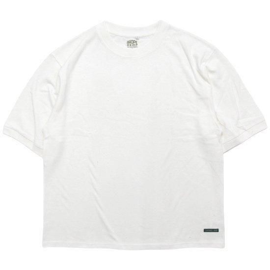 A HOPE HEMP アホープヘンプ｜S/S Trim Big Tee (ナチュラル)(ゆったり 長め袖Tシャツ)の商品画像1枚目