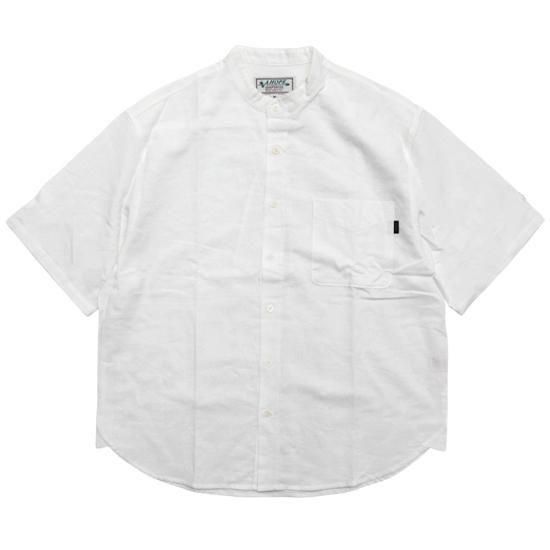 A HOPE HEMP アホープヘンプ｜No collar S/S Shirts (ナチュラル)(ノーカラーシャツ)の商品画像1枚目